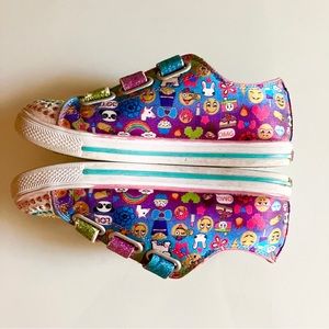 Skechers Twinkle Toes with Cute Emoji Pattern - Big Kid 1
